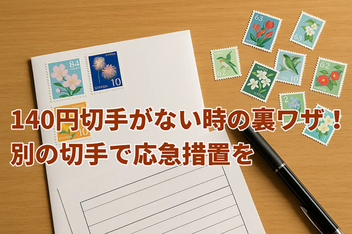 140円切手がない時の裏ワザ！別の切手で応急措置を