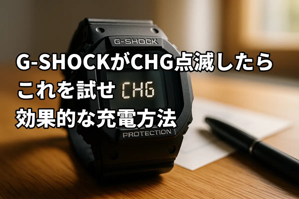 G-SHOCKがCHG点滅したらこれを試せ！効果的な充電方法