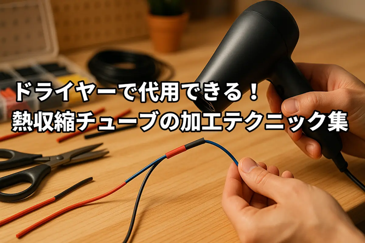 ドライヤーで代用できる！熱収縮チューブの加工テクニック集