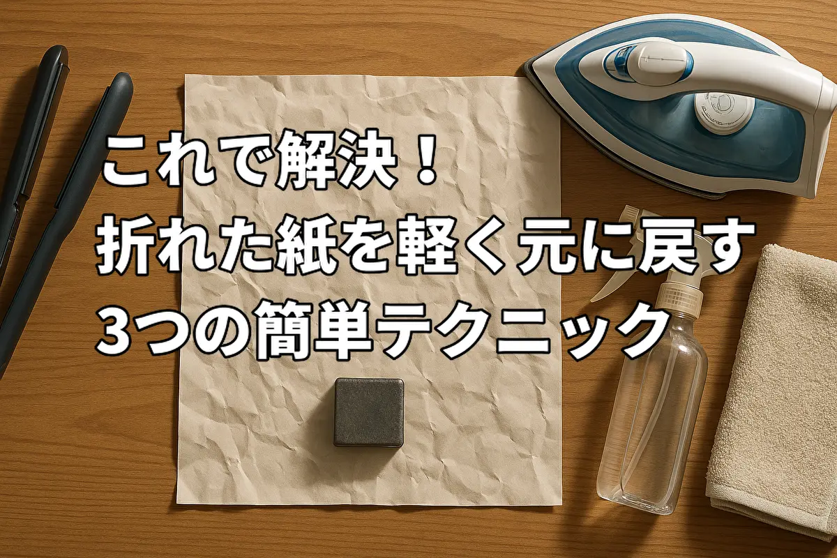 これで解決！折れた紙を軽く元に戻す3つの簡単テクニック