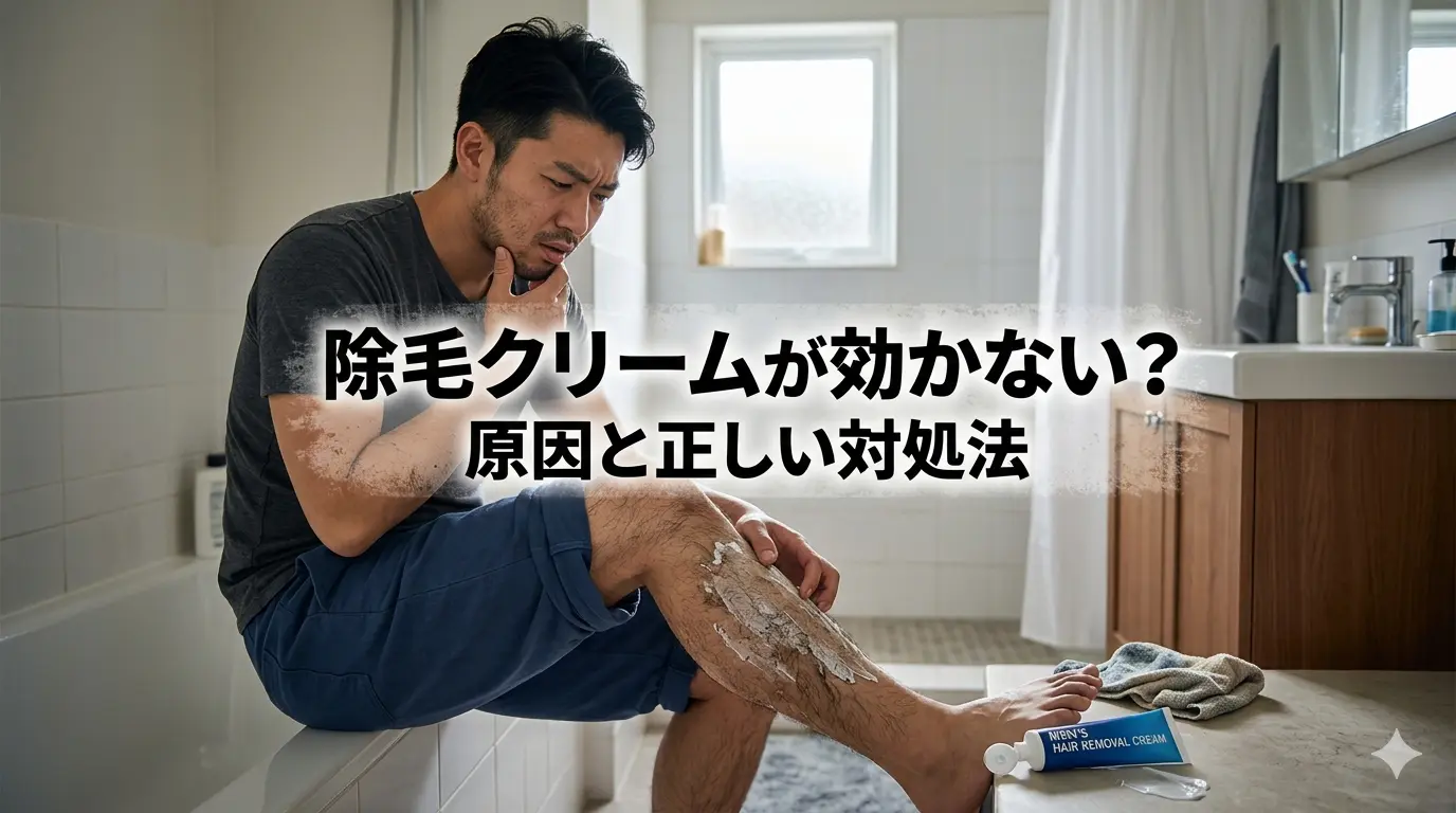 脱毛クリームの効果に疑問を持つ男性